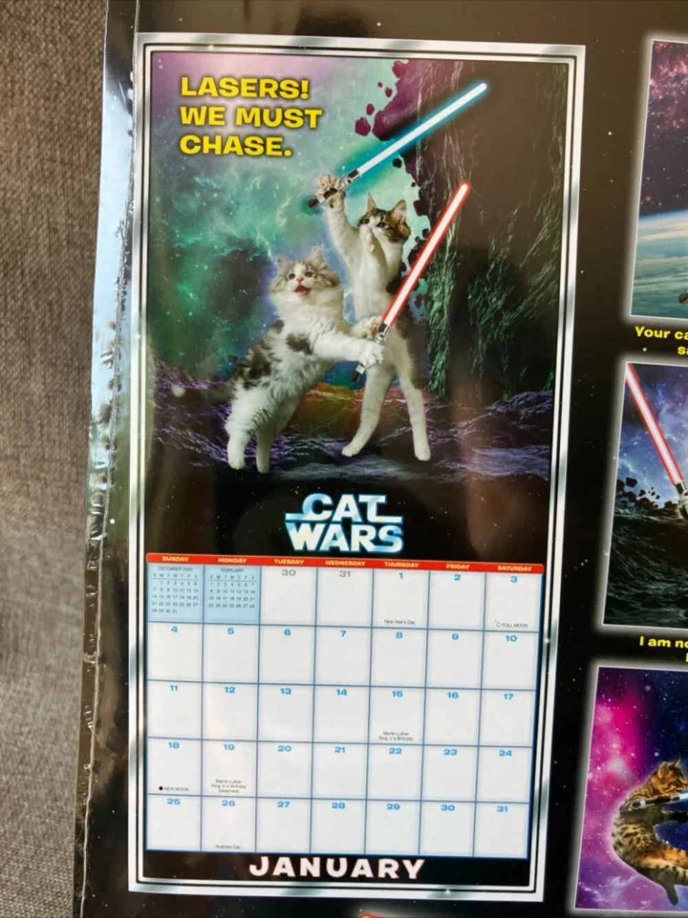 Sellers Publishing Cat Wars Galaxy 2026 Calendar New